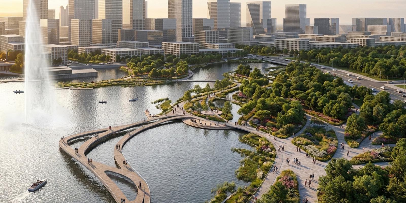 Công viên trung tâm trong dự án hứa hẹn kiến tạo một biểu tượng mới đầy sức hút cho TP. Hồ Chí Minh