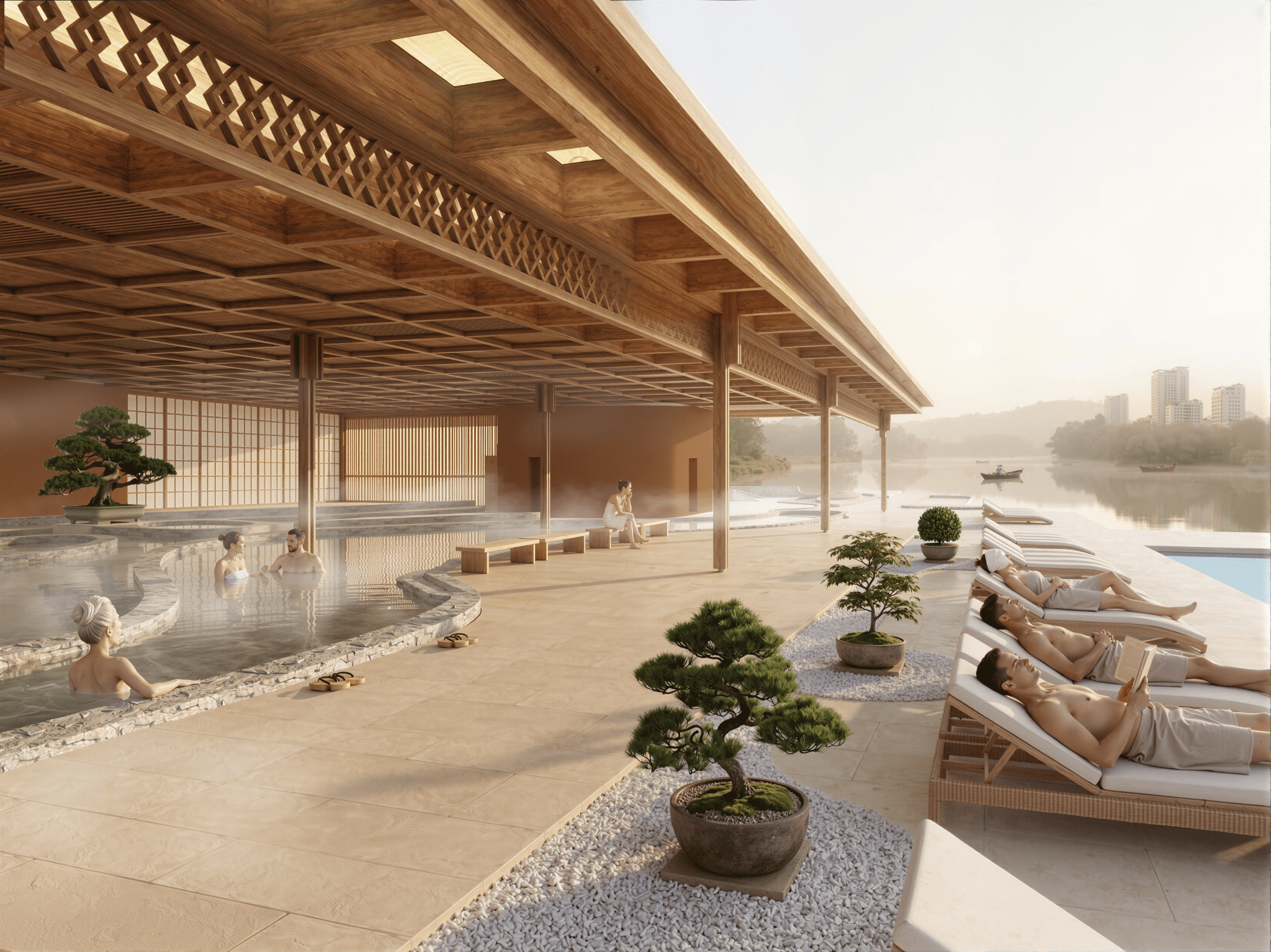 Tắm “onsen” là liệu pháp giúp thư giãn thể chất và tinh thần, nâng cao sức khỏe, ngăn ngừa bệnh tật