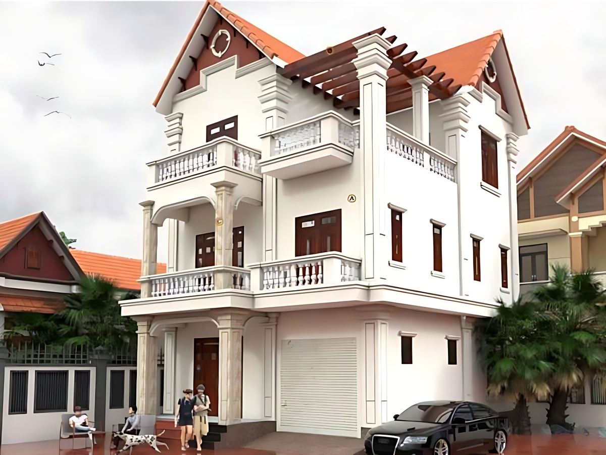 Lựa chọn tông màu sáng có hệ số phản xạ cao giúp giảm hấp thụ nhiệt và tối ưu không gian cho nhà phố.