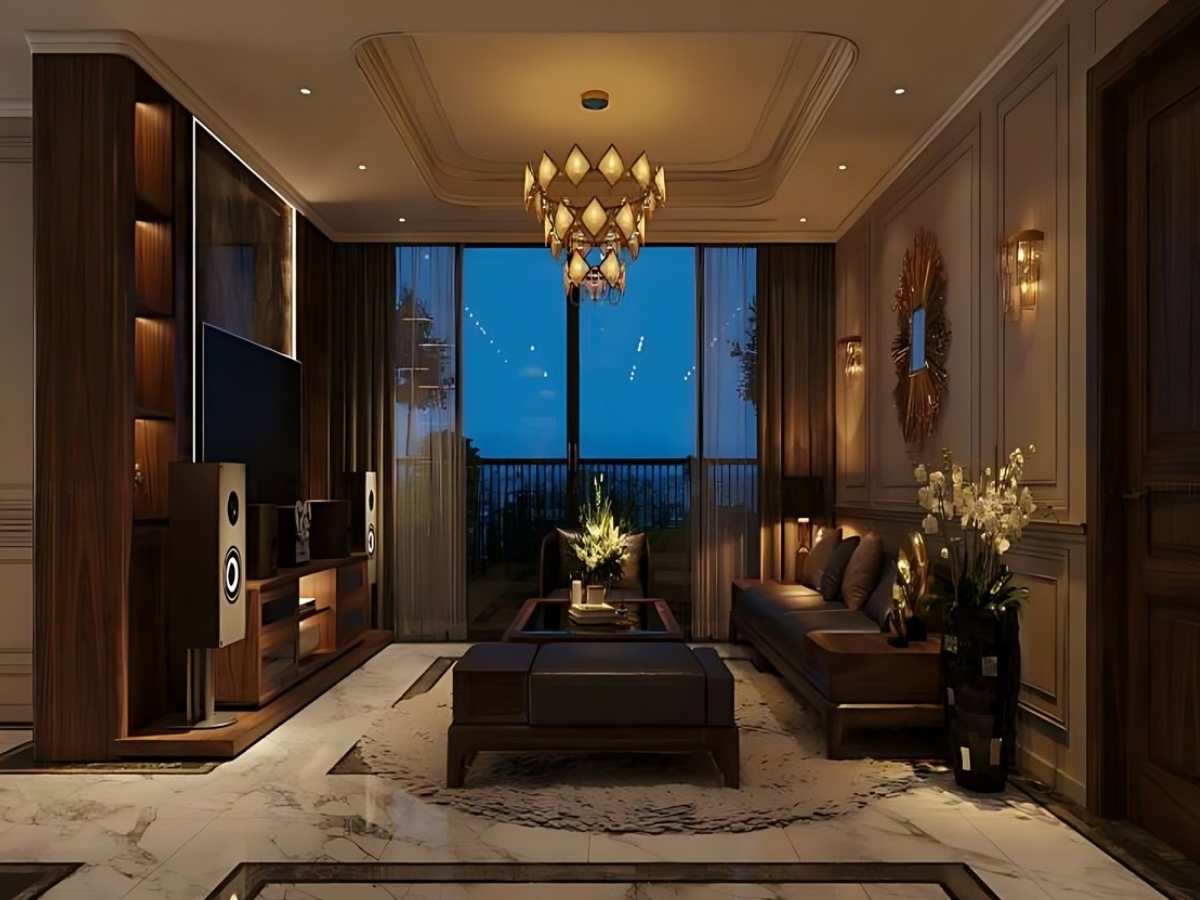 Giải pháp bố trí hệ thống đèn LED đa lớp cho không gian nhà phố.
