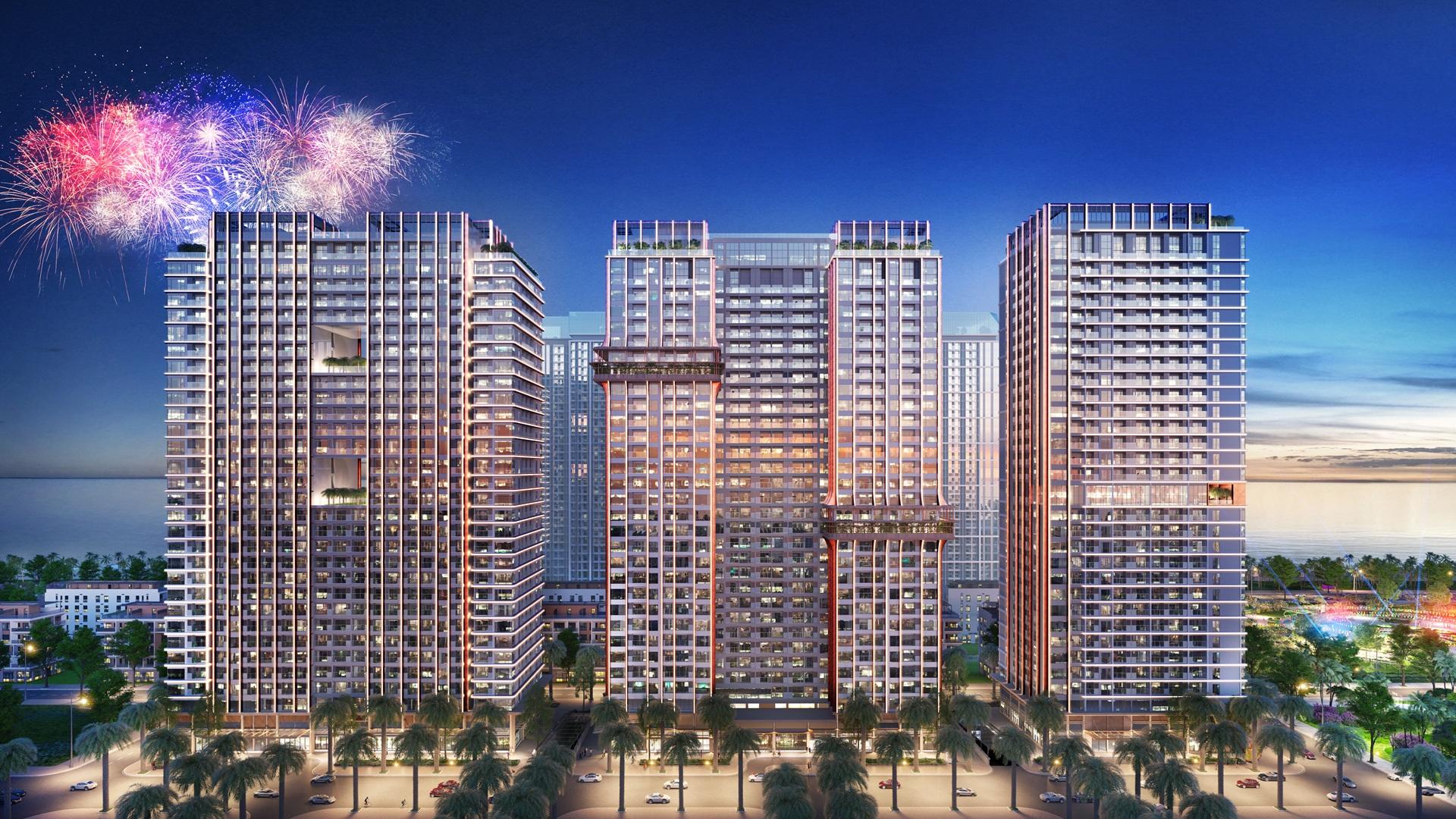 Ban công căn hộ Sun Festo Town mở ra tầm nhìn khoáng đạt về cảnh quan thiên nhiên và nhịp sống sôi động tại Bãi Cháy.