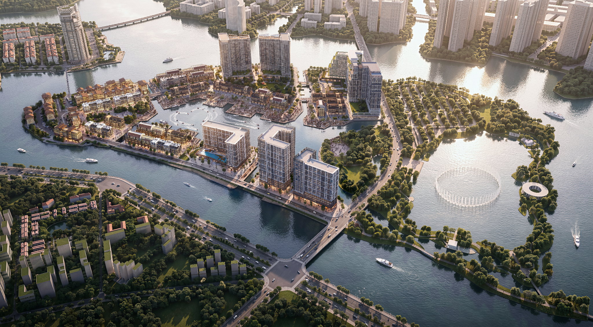 Quy hoạch Charmora City định vị Festival Island là tọa độ thu hút du khách trải nghiệm ban đêm.