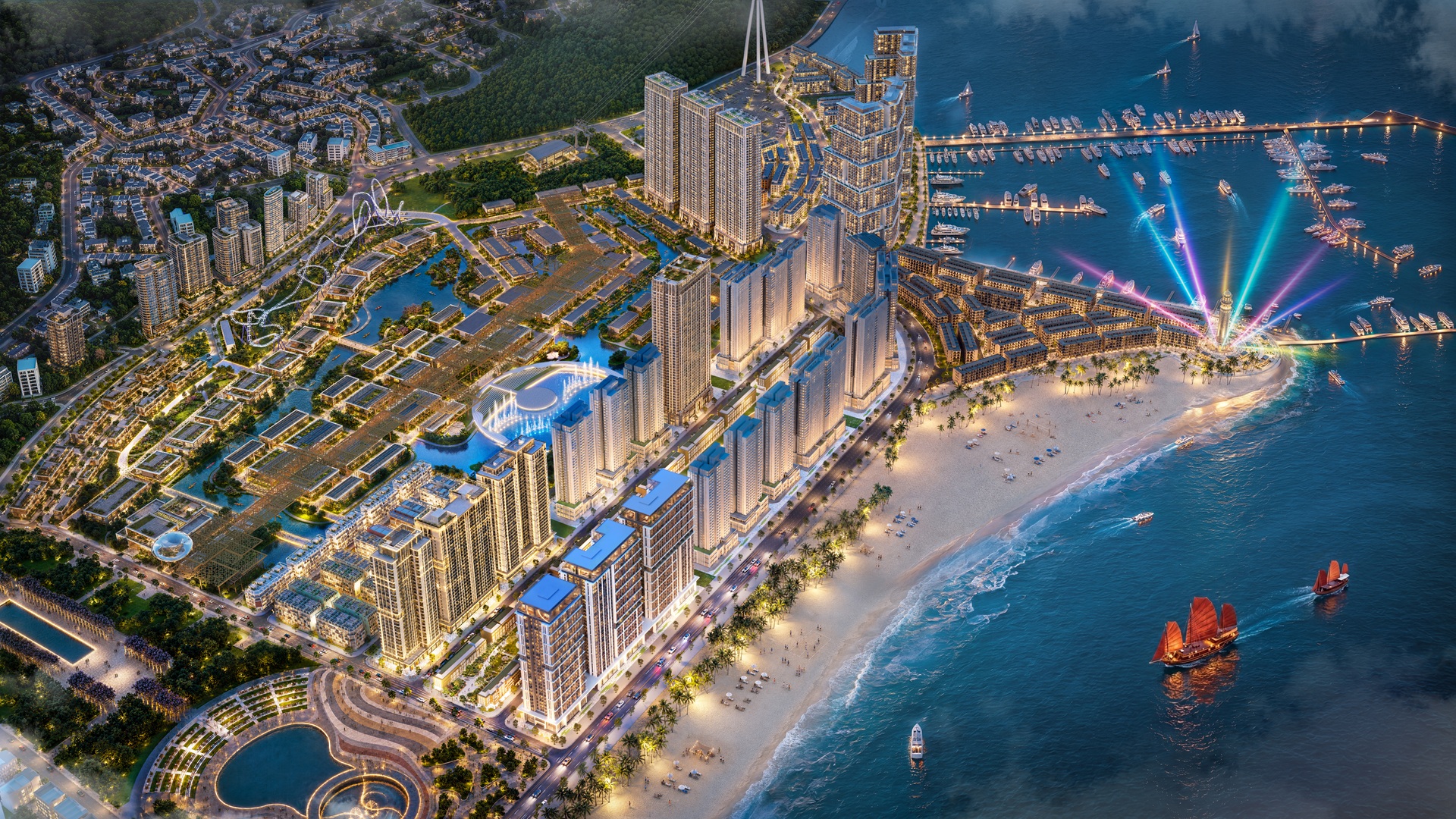 Sun Festo Town tọa lạc tại vị trí trung tâm, hưởng trọn hệ tiện ích vui chơi, giải trí đẳng cấp của “kinh đô lễ hội” Sun Elite City. Ảnh minh họa: Sun Property.