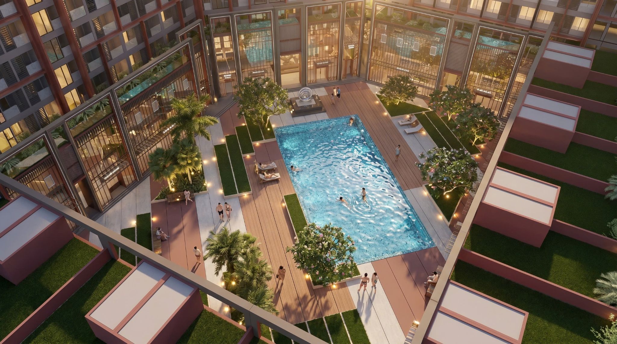 Trải nghiệm sống chuẩn resort tại tháp Symphony 5 với hệ tiện ích đẳng cấp. Ảnh: Sun Property.