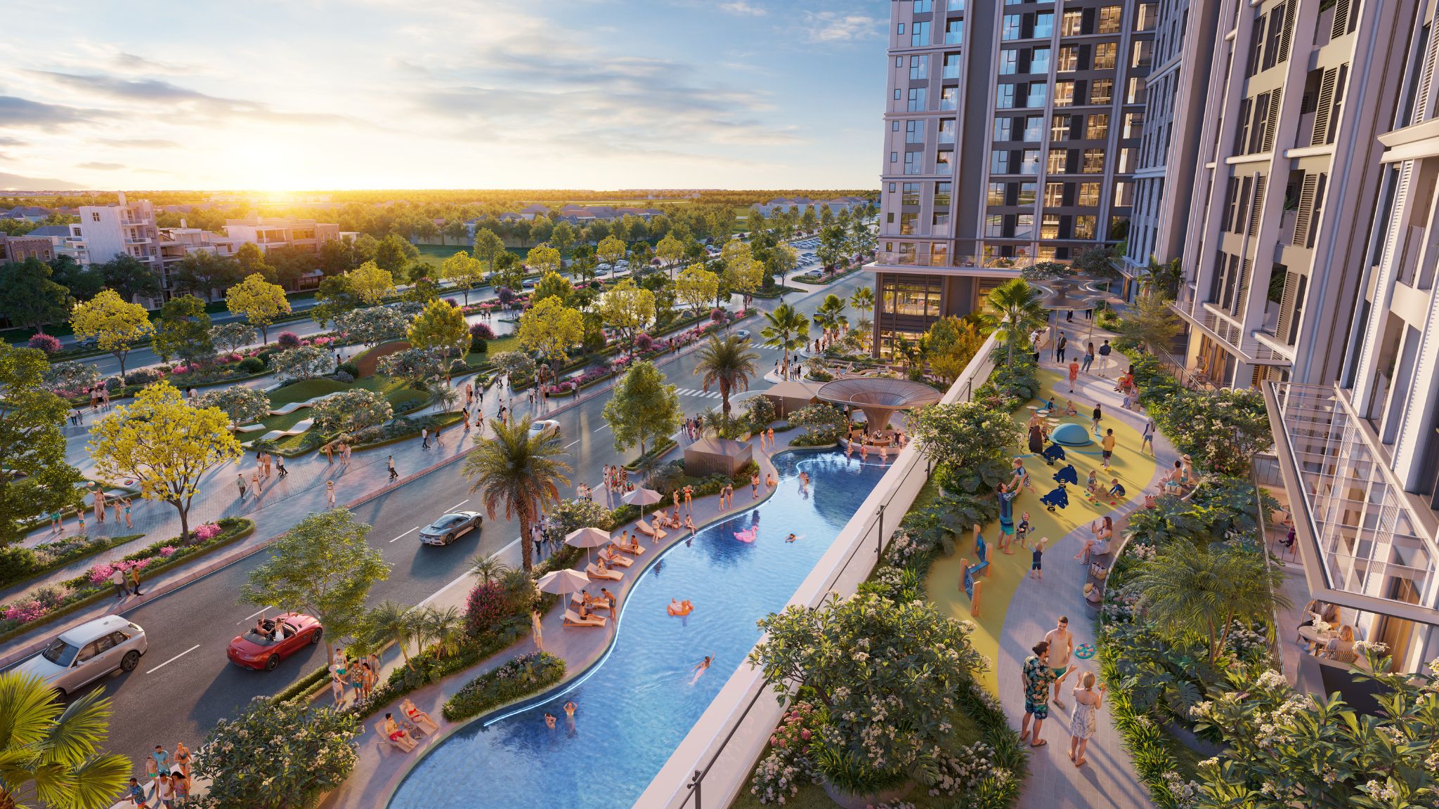 Blanca City dành 21,4 ha công viên kiến tạo cấu trúc đô thị “xanh trên từng bước chân”.
