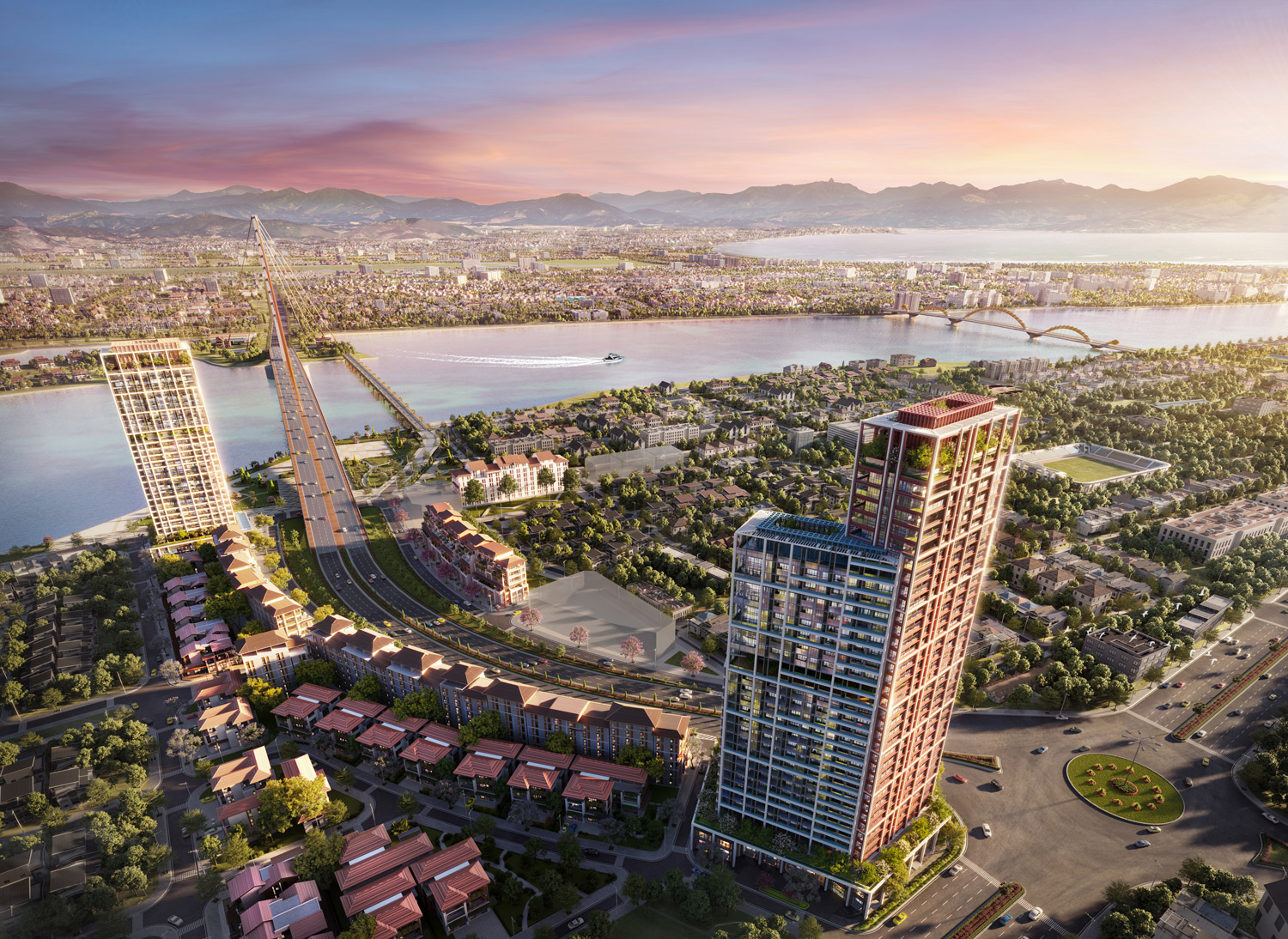 Hình ảnh phối cảnh dự án Sun Cosmo Residence.