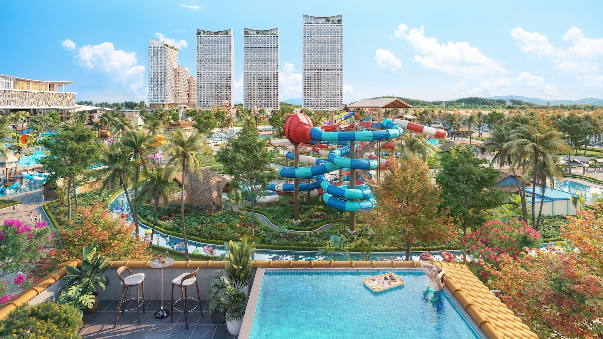 Beachtro Tower gồm 4 tòa tháp căn hộ cao tầng, nổi bật với mô hình DyHome linh hoạt và hệ tiện ích đồng bộ