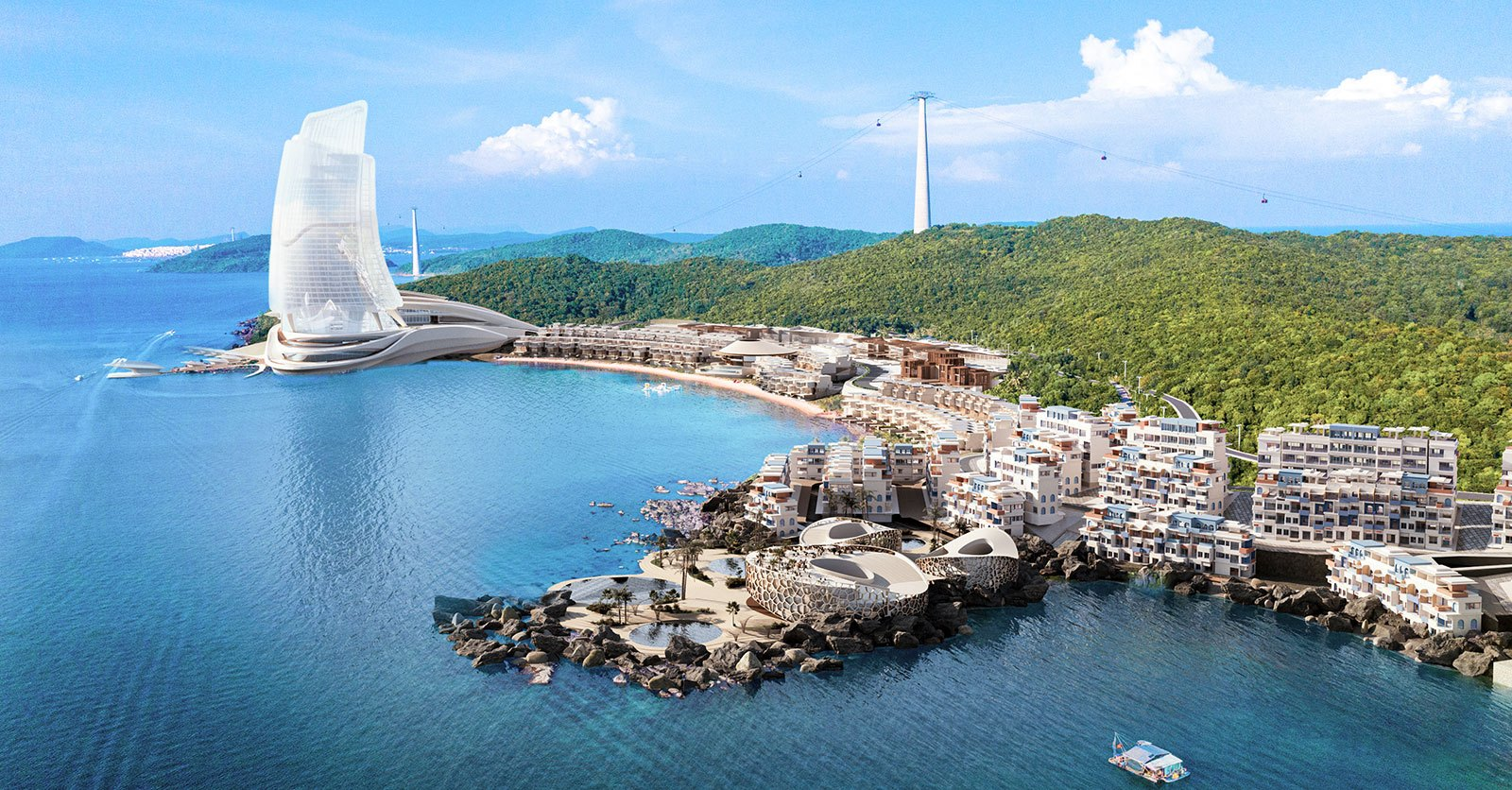 Hình ảnh phối cảnh dự án Hon Thom Paradise Island.