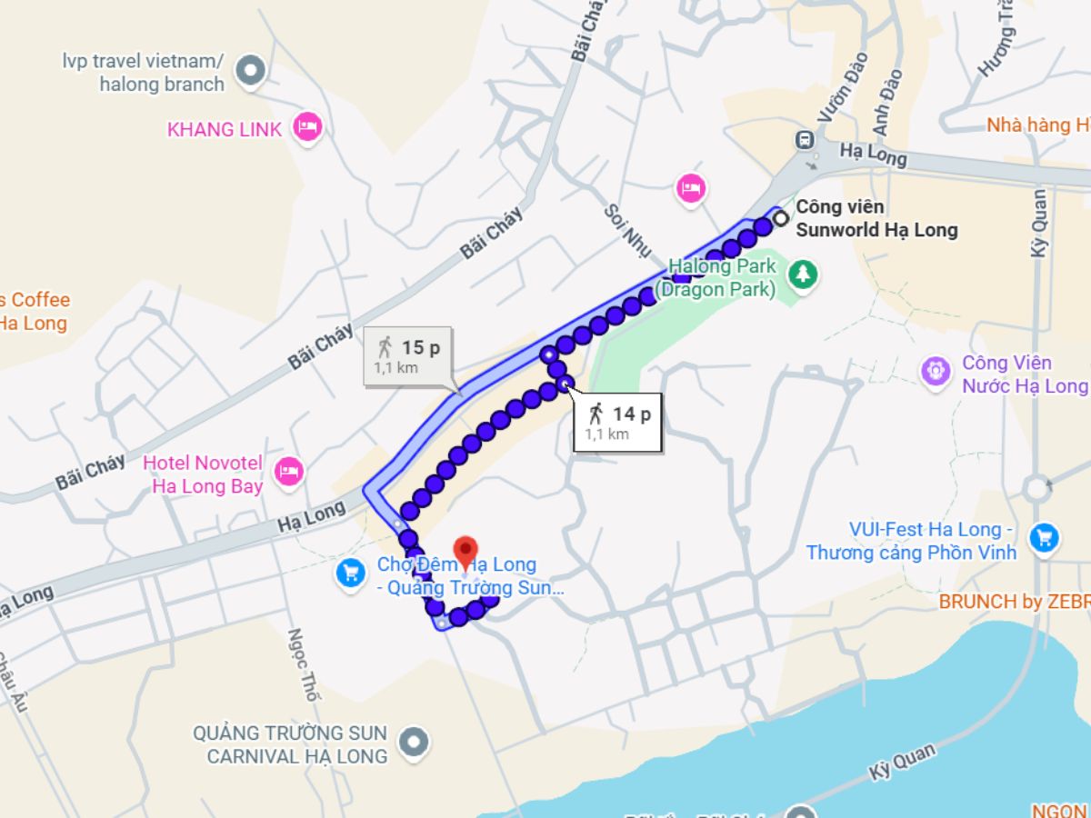 Sun Gallery Hạ Long cách cổng công viên nước khoảng hơn 1 km