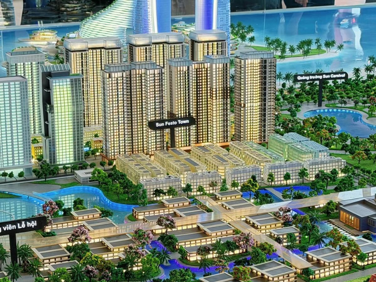 Góc nhìn trực diện về quy hoạch của khu đô thị Sun Elite City