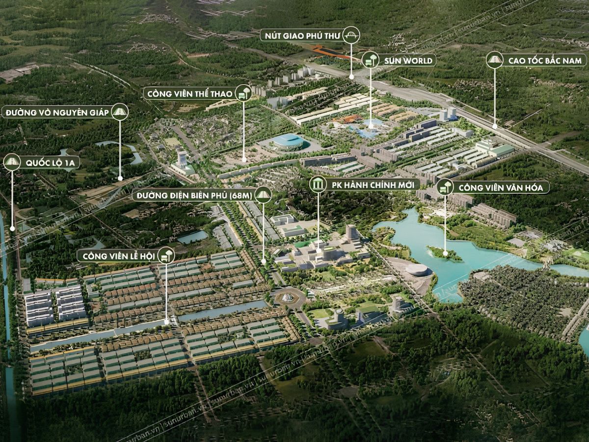 Mặt bằng quy hoạch Sun Urban City Ninh Bình.