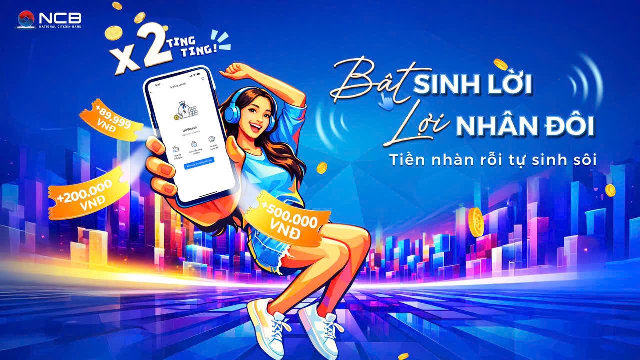 Tính năng Tự động sinh lời trên ngân hàng số NCB iziMobile được thiết kế đơn giản, dễ sử dụng, phù hợp với đông đảo khách hàng