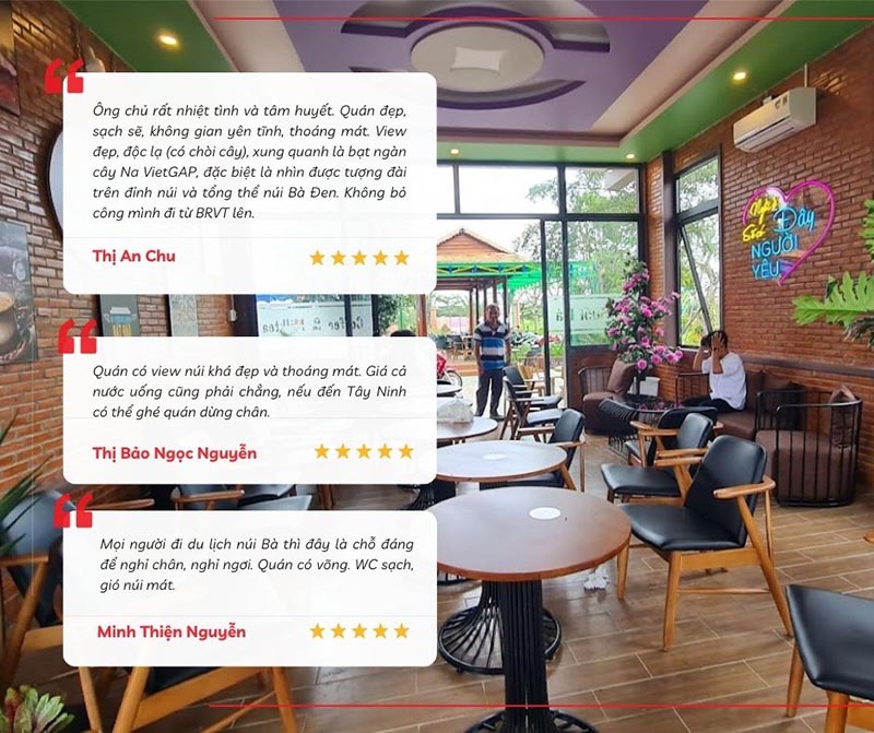 Nhận xét của khách hàng về quán Coffee Na Suối đá Tây Ninh