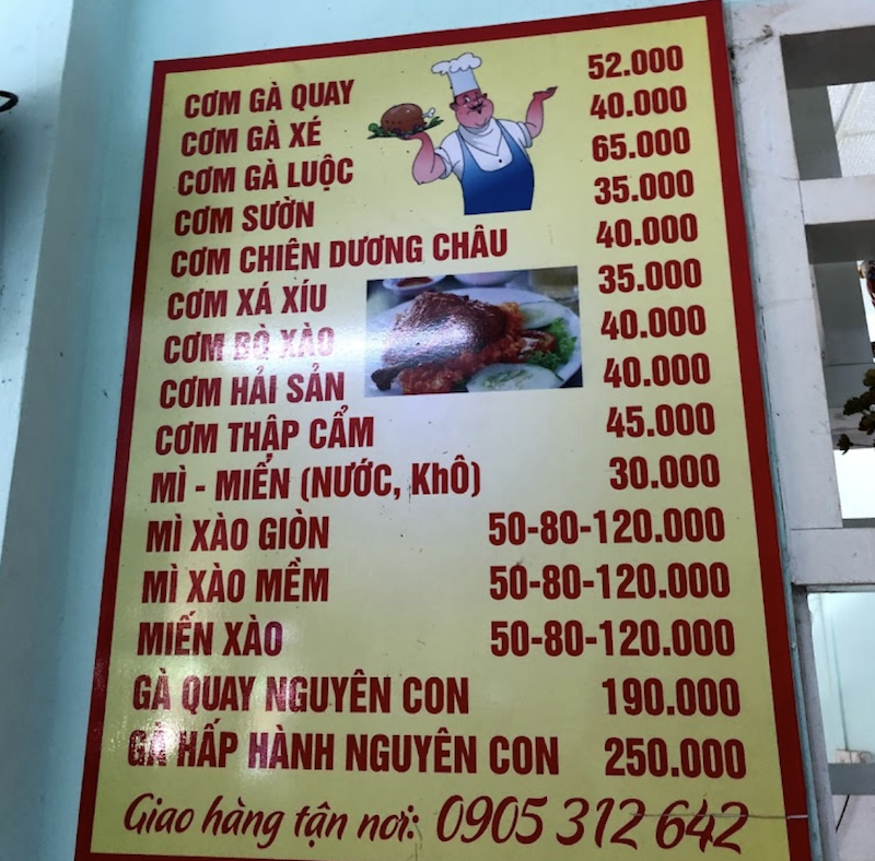 Menu đơn giản nhưng đầy đủ các món cùng mức giá hợp lý là sức hút khiến nhiều thực khách vẫn luôn ưu ái lựa chọn quán A Hải