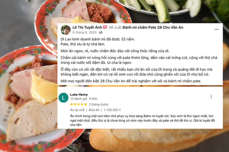 Đánh giá quán bánh mì chấm Pate