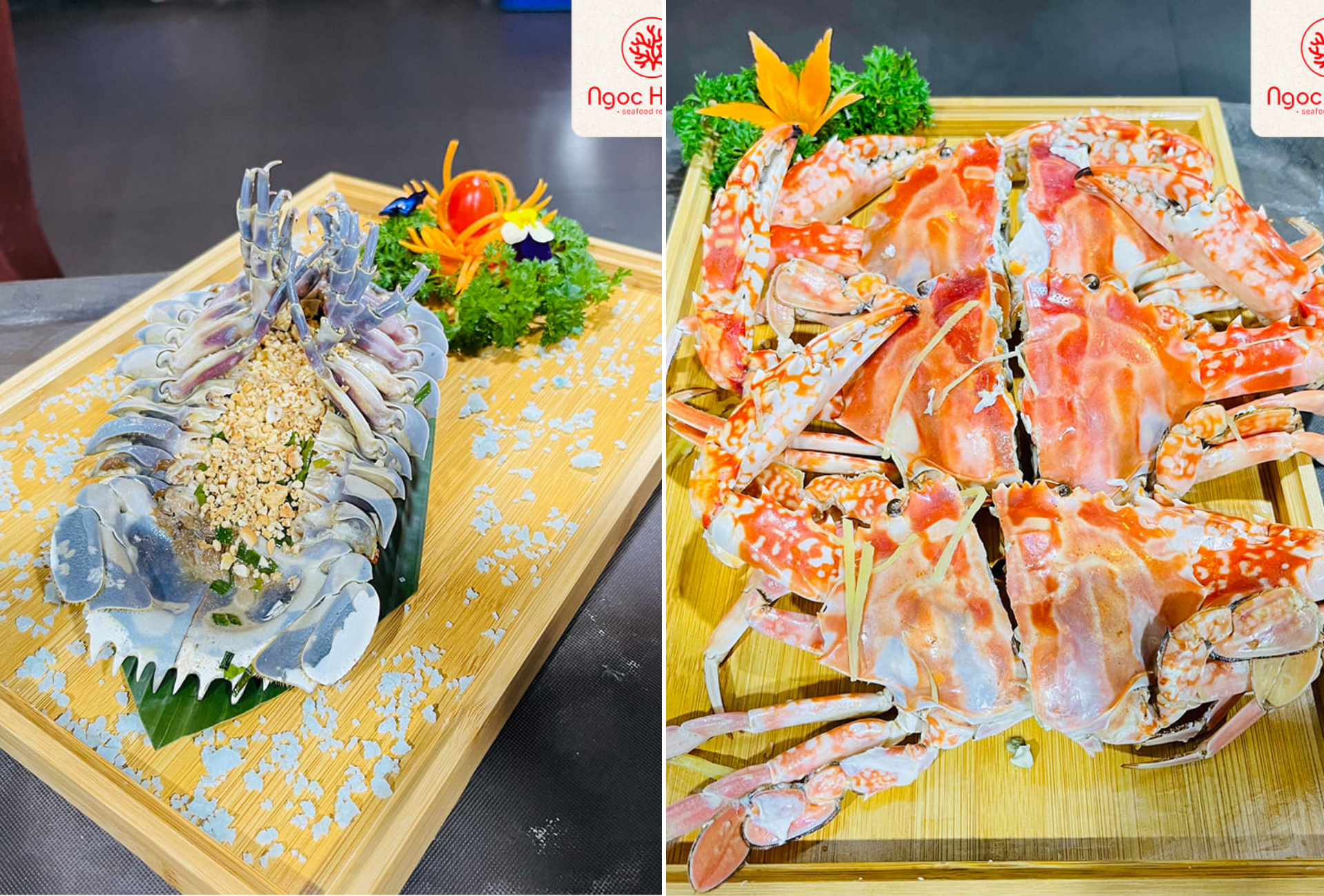 Hải sản tại Ngọc Hương Seafood đa dạng các món