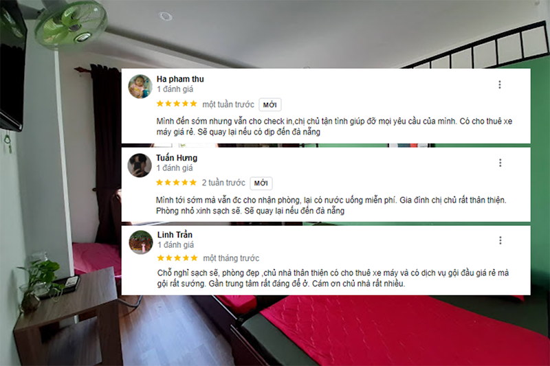 Một số lời review của du khách khi sử dụng dịch vụ lưu trú tại Homestay Xì Trum