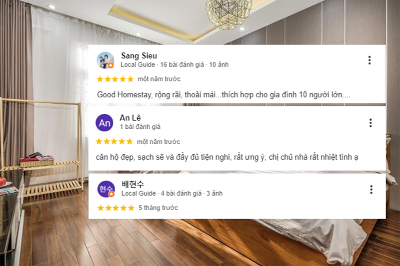 Không gian và dịch vụ giúp cho Rosy Homestay nhận nhiều đánh giá tích cực