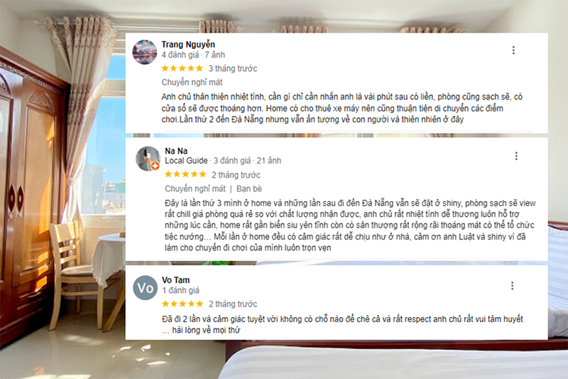 Những đánh giá chân thực của khách hàng tại Shiny Homestay Đà Nẵng