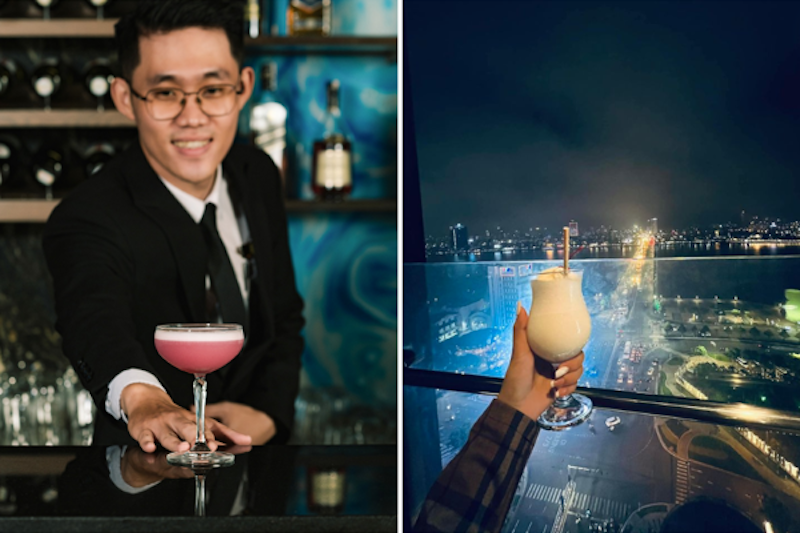 Còn gì tuyệt vời hơn giây phút thưởng thức ly cocktail với view ngắm nhìn thành phố biển xinh đẹp