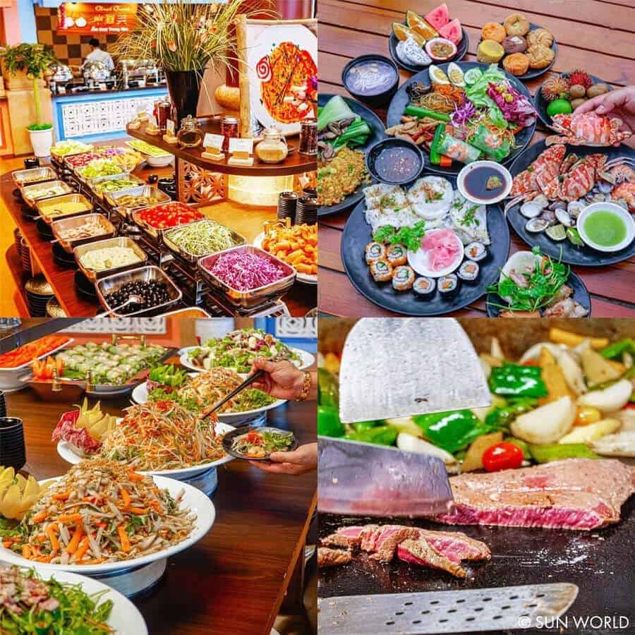 Nền ẩm thực châu Á phong phú đều hội tụ đủ ở nhà hàng Thế giới Buffet