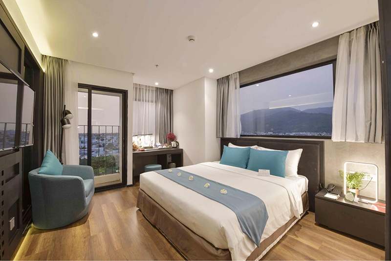 Phòng nghỉ tại khách sạn The Code Hotel & Spa Da Nang