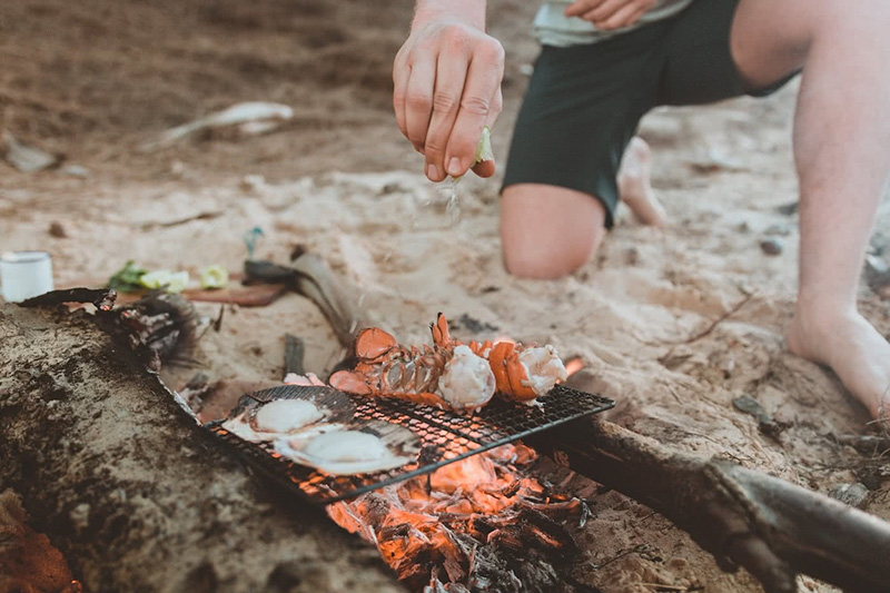 Hải sản ở bãi cát vàng