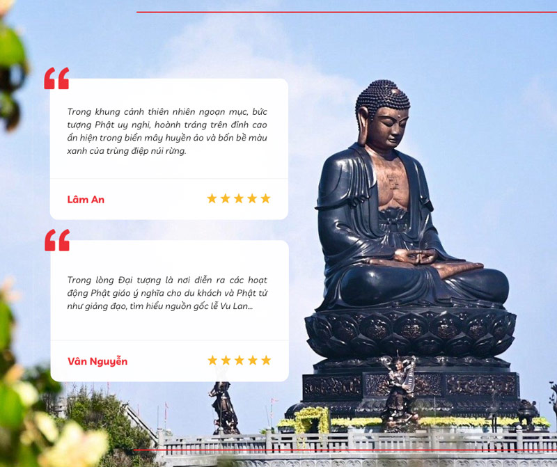 Chiêm bái Đại tượng Phật để lại cho du khách nhiều trải nghiệm mới mẻ