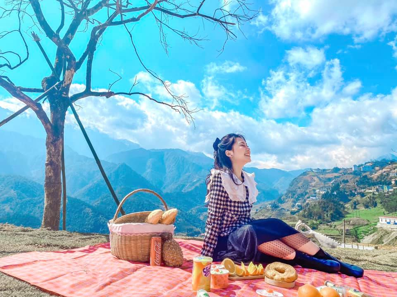 Chuyến picnic thú vị của nàng thiếu nữ bên cạnh cây cô đơn (Nguồn: Moana Sapa)