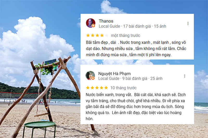 Review chân thực của nhiều du khách khi có dịp ghé thăm bãi tắm Hồng Vàn