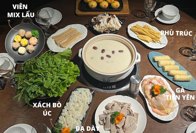 Món lẩu sữa Hồng Hạnh thơm ngon, hấp dẫn mọi thực khách