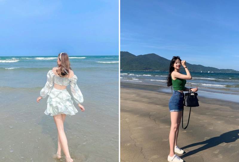 Khung cảnh biển trời khoáng đạt tại Mỹ Khê xứng đáng trở thành background cho những tấm hình “triệu like”