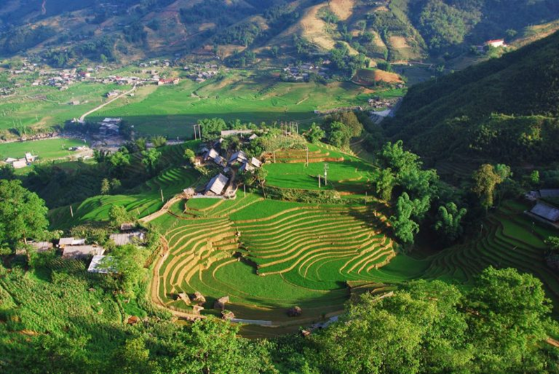 Khung cảnh thiên nhiên hùng vĩ tại làng Tả Van Giáy