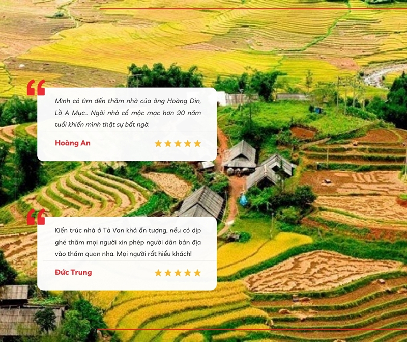 Du khách đánh giá nét đặc trưng nhà ở của người dân tộc thiểu số Tả Van
