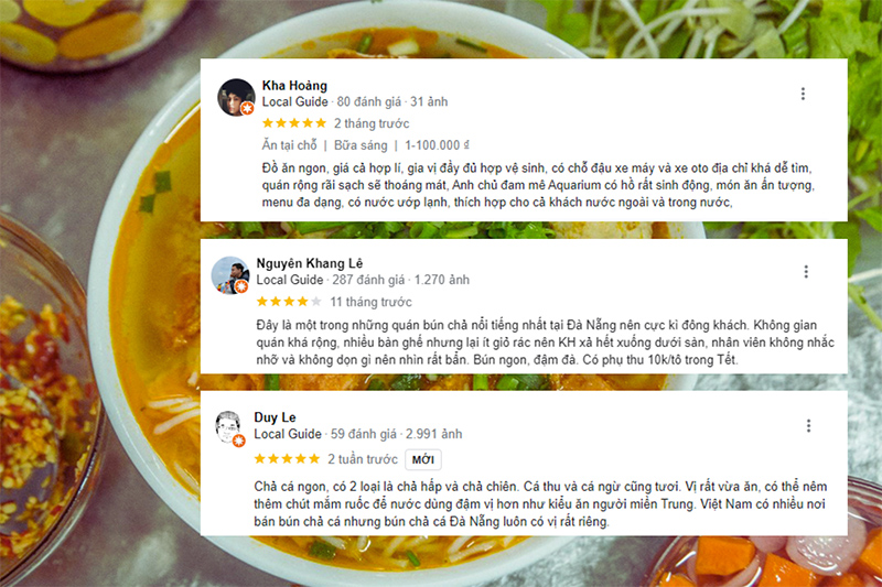 Bún chả cá 109 Nguyễn Chí Thanh review