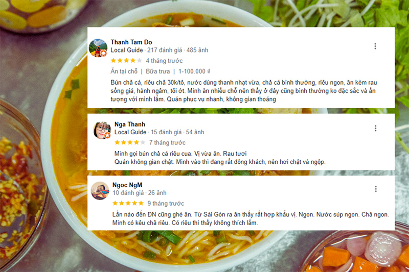 Bún chả cá bà Phiến review