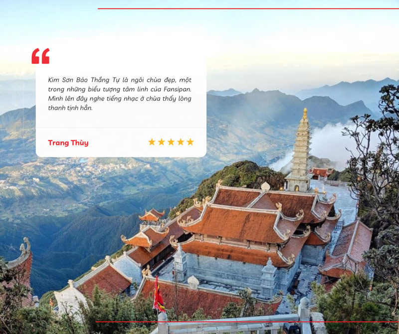 Không gian tại chùa Kim Sơn Bảo Thắng yên bình, thư giãn