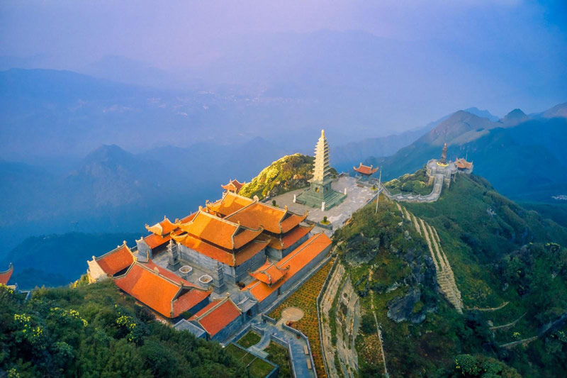 Chùa Kim Sơn Bảo Thắng nhìn từ trên cao