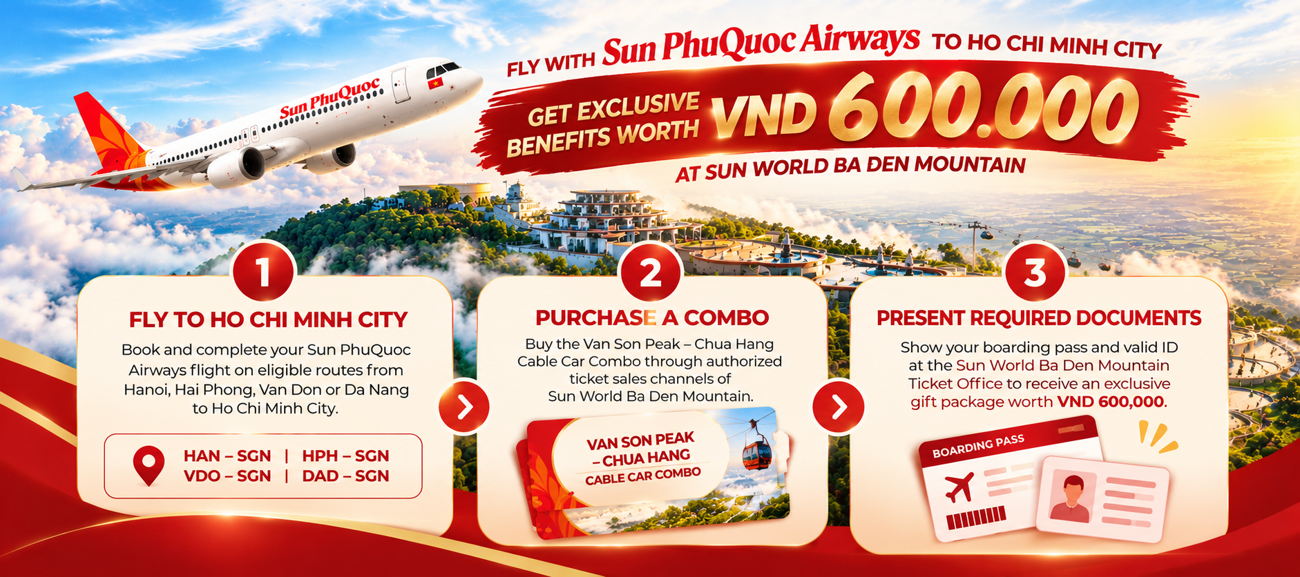 Visitors can claim their VND 600,000 gift package by presenting valid documents in accordance with the promotion's terms and conditions.