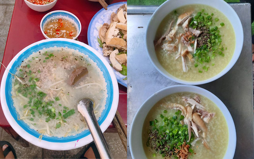Du khách có thể thưởng thức món cháo thơm ngon 
