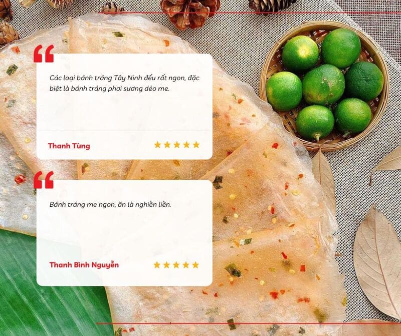 Đánh giá của du khách khi thưởng thức bánh tráng phơi sương dẻo me