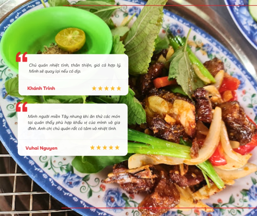Thực khách đánh giá về quán 