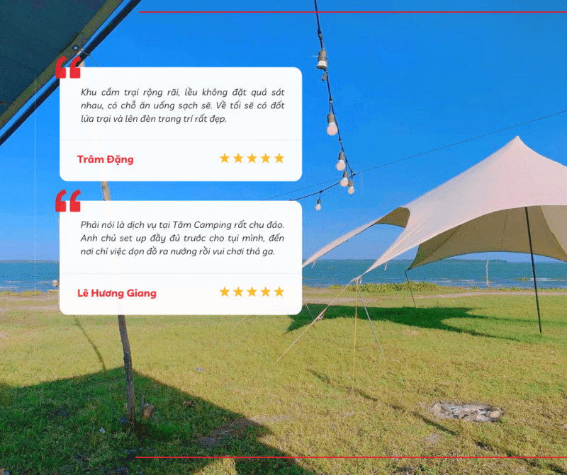 Chuyến cắm trại tại Tâm Camping để lại ấn tượng đẹp trong lòng du khách