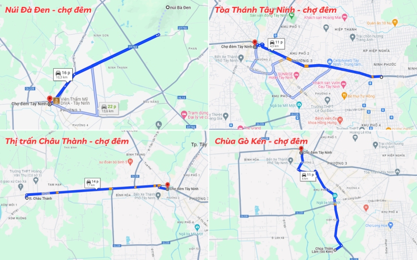 4 trục đường dẫn đến chợ đêm Tây Ninh 