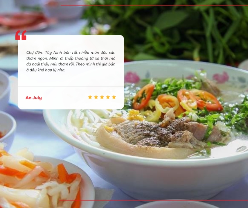 Bạn An July ấn tượng với hương thơm từ các món đặc sản