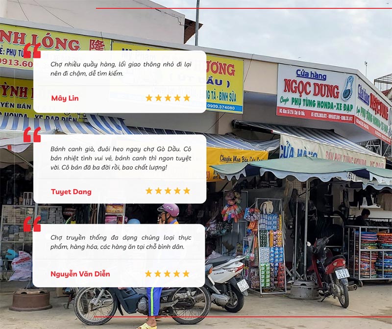 Chia sẻ của du khách về chợ Gò Dầu