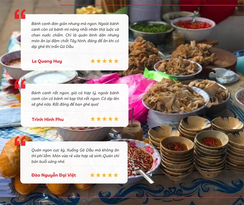 Cảm nhận của du khách về món ăn tại quán bánh canh Sáu Đệ