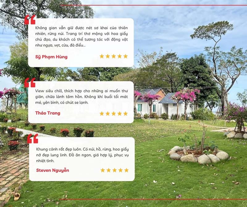 Một số nhận xét của du khách khi tới Bằng Lăng Glamping