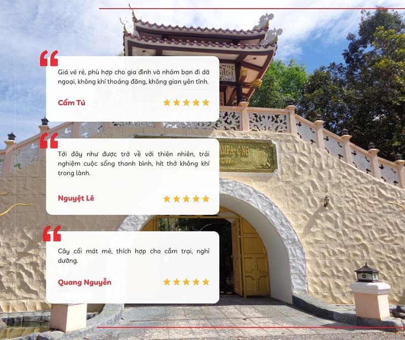 Đánh giá của một số du khách khi tới Khu du lịch sinh thái Đọt Champa
