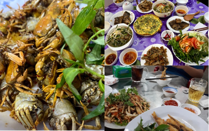 Các món ăn được phục vụ tại khách sạn Tân Mỹ Thiên